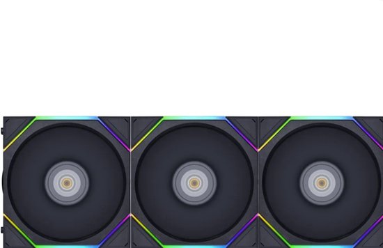 Lian Li UNI FAN TL 120 Reverse RGB Black - Ventilatorhuis - 3-pack - 120mm - 83.4 CFM - 200 - 2300 RPM - 34 dBA - FDB - 4-pin PMW - L-Connect 3 - zwart