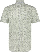 State of Art - Short Sleeve Overhemd Print Groen - Heren - Maat XL - Regular-fit