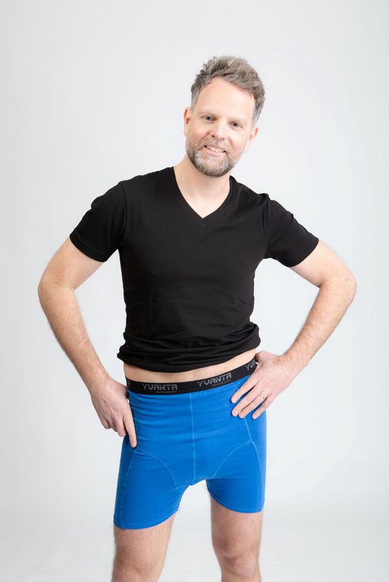 Yvanta Underwear - Stoma-ondergoed - Herenboxer - Maat XXL – Kobaltblauw