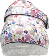 Sanita Damen Offener Clog Little Flower Pink Flower-41