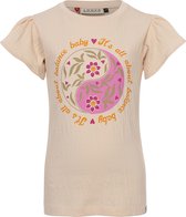 Looxs Revolution 2412-7451 Tops & T-shirts Meisjes - Shirt - Zand - Maat 122