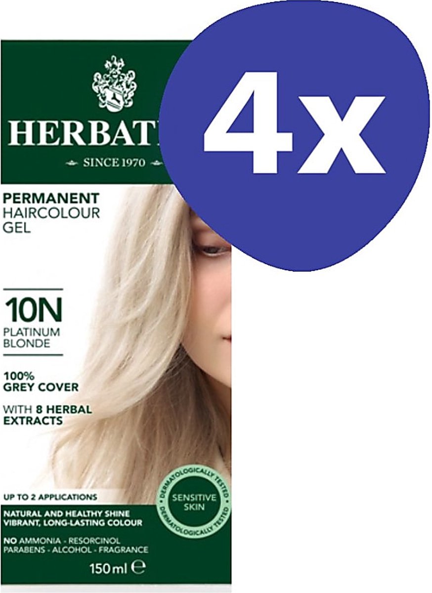 Herbatint Haarverf - Platinumblond (4x 150ml)