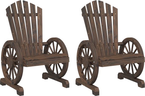 vidaXL - Chaises de jardin - 2 - pcs - Adirondack - solide - épicéa