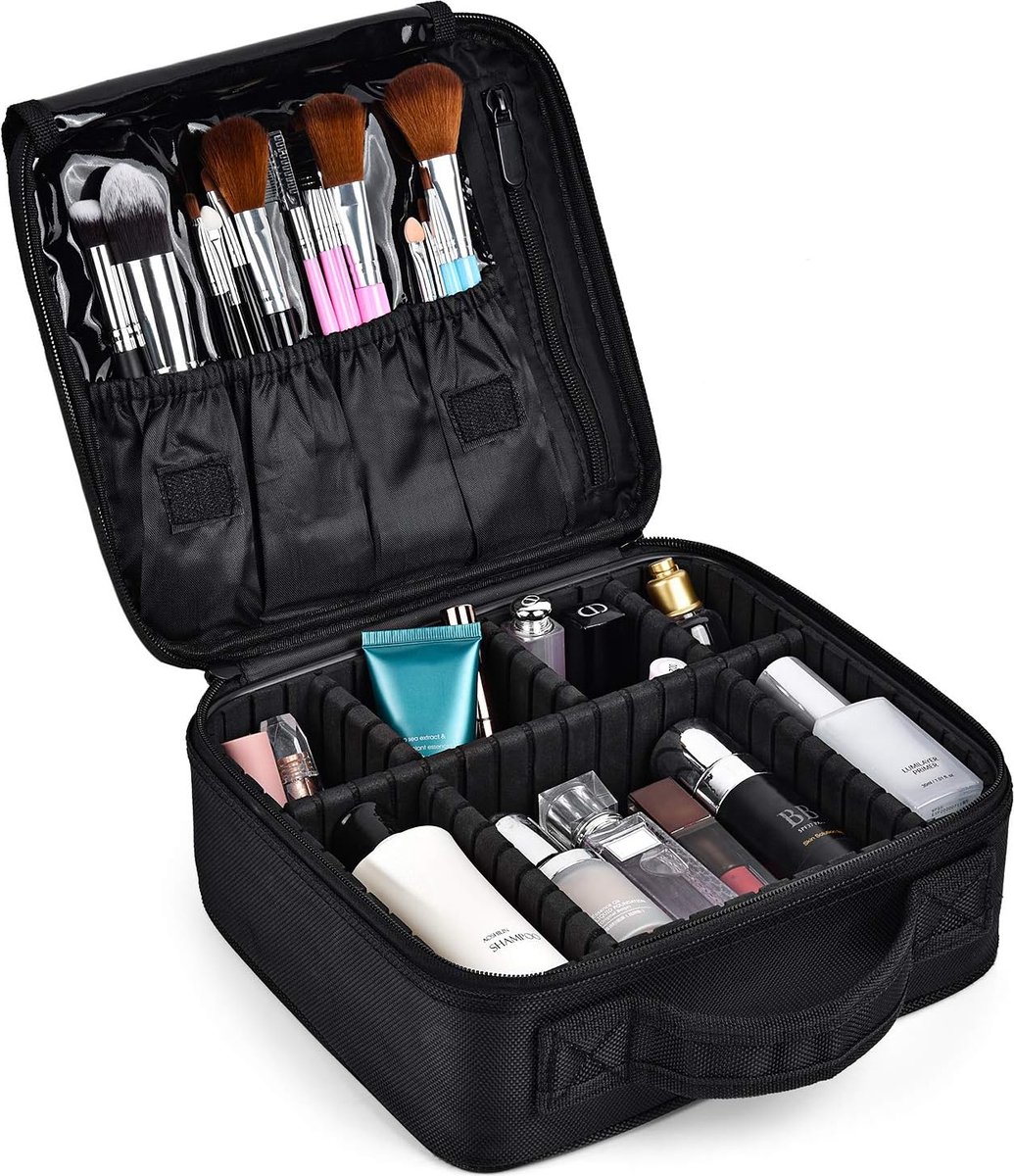 Reizen Make-up Case Professionele Cosmetische Treinkoffers Artiest Opbergtas Make Up Gereedschapsdozen Borstels Tassen Met Compartimenten Waterdichte Afneembare Ijdelheid