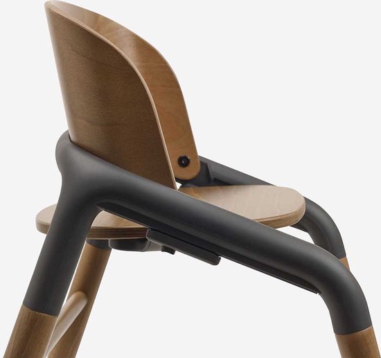 Bugaboo Giraffe houten kinderstoel, verstelbaar in 1 seconde, Dark Wood/Grey van Bugaboo — afbeelding 5