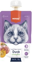 Wanpy Tasty Meat Paste Duck & Pumpkin - Voordeelpack 10 Stuks - Kattensnack
