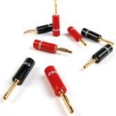 The Chord Company | Banaanpluggen | Gold-plated | tot 4 mm² | Schroefmontage | per set 8 stuks
