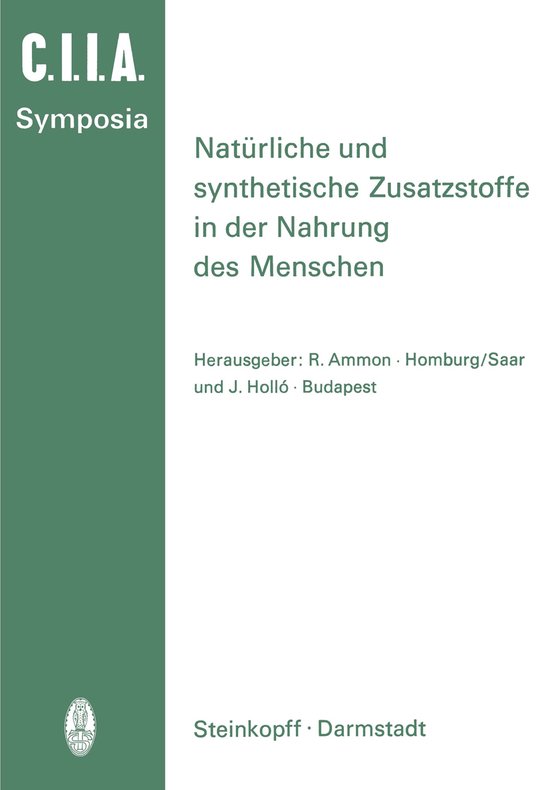 Natürliche und Synthetische Zusatzstoffe in der Nahrung des ... - cover