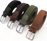 Ceinture élastique - 4 pack - ceinture femme - ceinture élastique - ceintures élastiques étroites - ceinture tressée