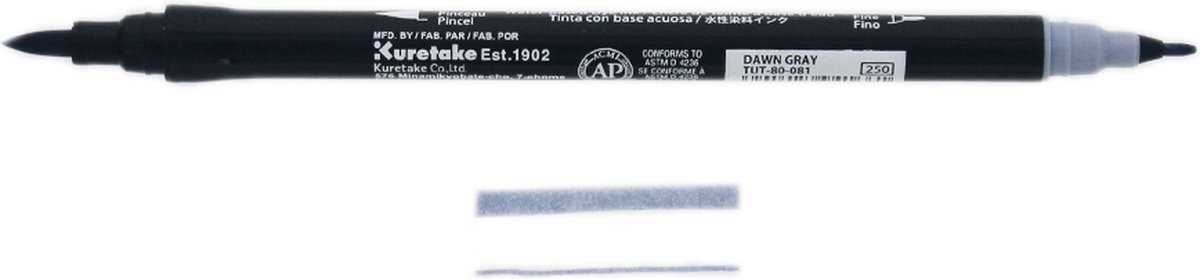 ZIG Art & Graphic Twin Tip brush marker - Dawn Gray