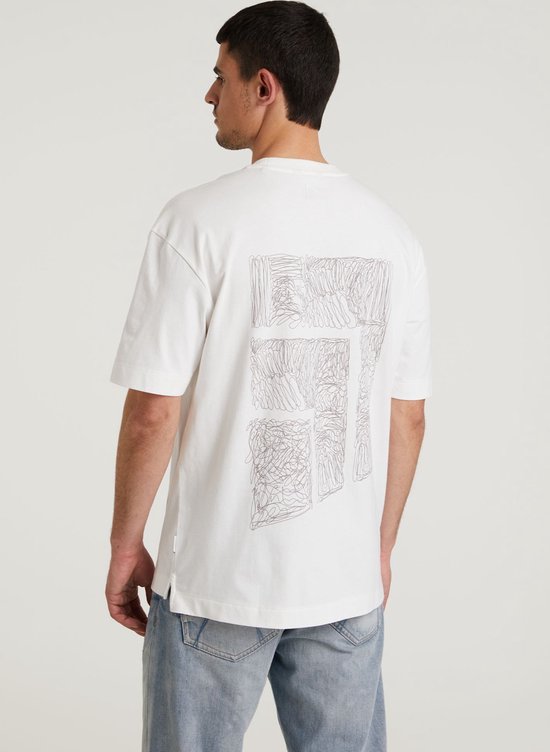 Chasin' T-shirt Eenvoudig T-shirt Stitch Wit Maat L