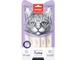 Wanpy - Likbare snack tonijn en krab 5 sticks van 14g