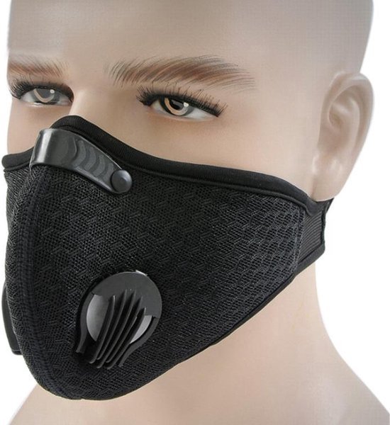 Masque Anti-pollution Sport - Vélo, Course, Fitness - Noir, Tissu Imperméable - Unisexe Adulte