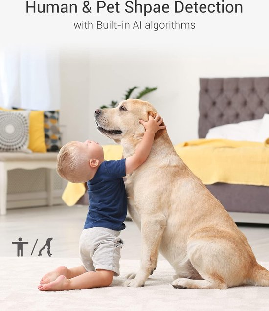 C6 2.4/5GHz Indoor WiFi 360° Bewakingscamera met Auto Zoom Tracking - Mens & Dier Detectie - Stem Activiteit - Handenschudden - H.265 - Bidirectioneel Gesprekken van Tech2Life — afbeelding 3