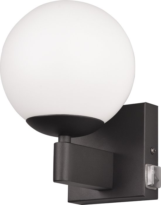 EGLO Filago wandlamp van rookglas 1-lamp