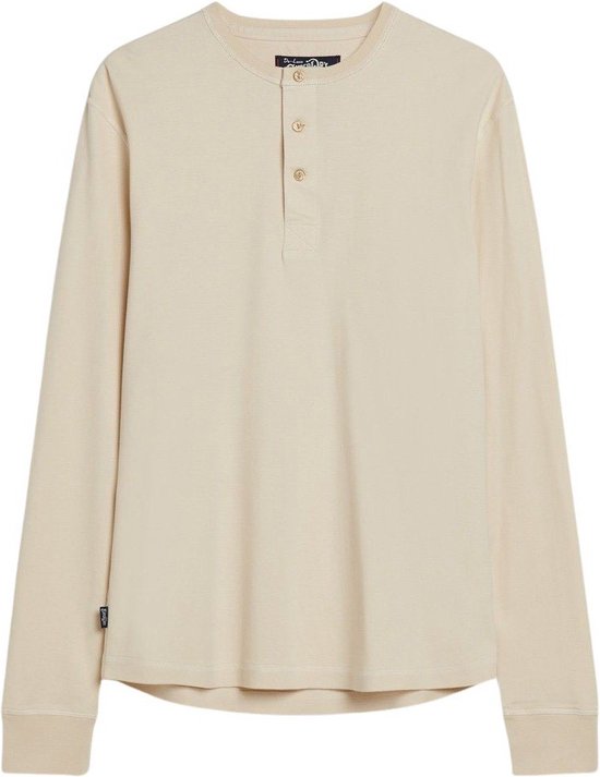 Superdry Merchant Grandad Lange Mouwenshirt Beige S Man