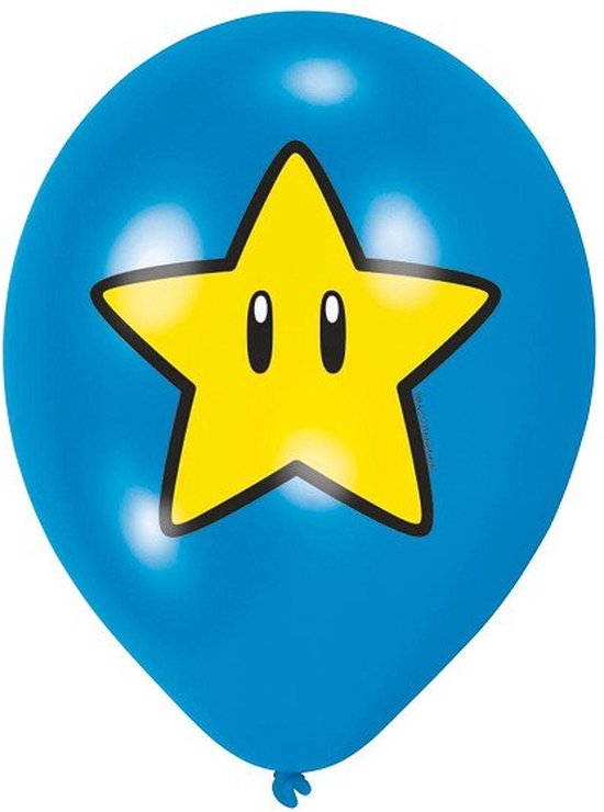 Amscan - Super Mario - Ballonnen (6 stuks, 27,5 cm) - Amscan