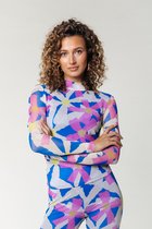 Colourful Rebel Neyo Big Flower Mesh Turtleneck Top - XL