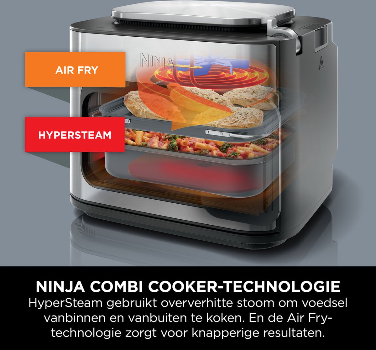 Ninja Combi 12-in-1 Multicooker 12,5L met Airfryer, Oven, Stoomfunctie en Snelle Gezinsmaaltijden - Afbeelding 4