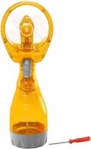 Jumada's draagbare handventilator met mist spray - inclusief waterreservoir - verkoeling met water - waterspray - tafelventilator - oranje
