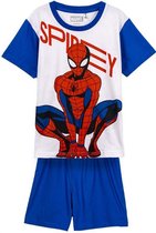 Spiderman Marvel - Short Pyjama - Wit blauw - 100% Katoen - in geschenkendoos. Maat 98 cm / 3 jaar.