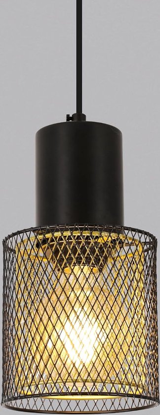 Goeco hanglamp - 12*125cm - Klein - E27 - Lijnlengte 1m - industriële , vintageplafondlamp - verstelbare hoogte - voor slaapkamer eetkamer keuken woonkamer bar - Lamp Niet Inbegrepen