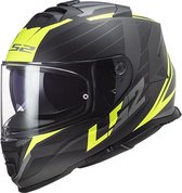 LS2 FF800 STORM II NERVE M.BLACK H-V YELLOW-06 S - Maat S - Helm