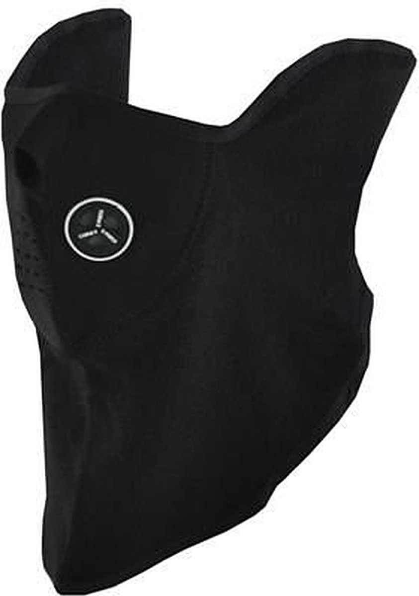 *** Neopreen Nekwarmer Sjaal Neopreen Ski Motor Brommer Masker Sjaal Thermo Winddicht van Heble® *** Zwart