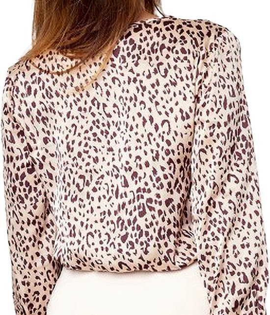 Dames Jumpsuit Veters Uitknippen Luipaard Strakke ronde h