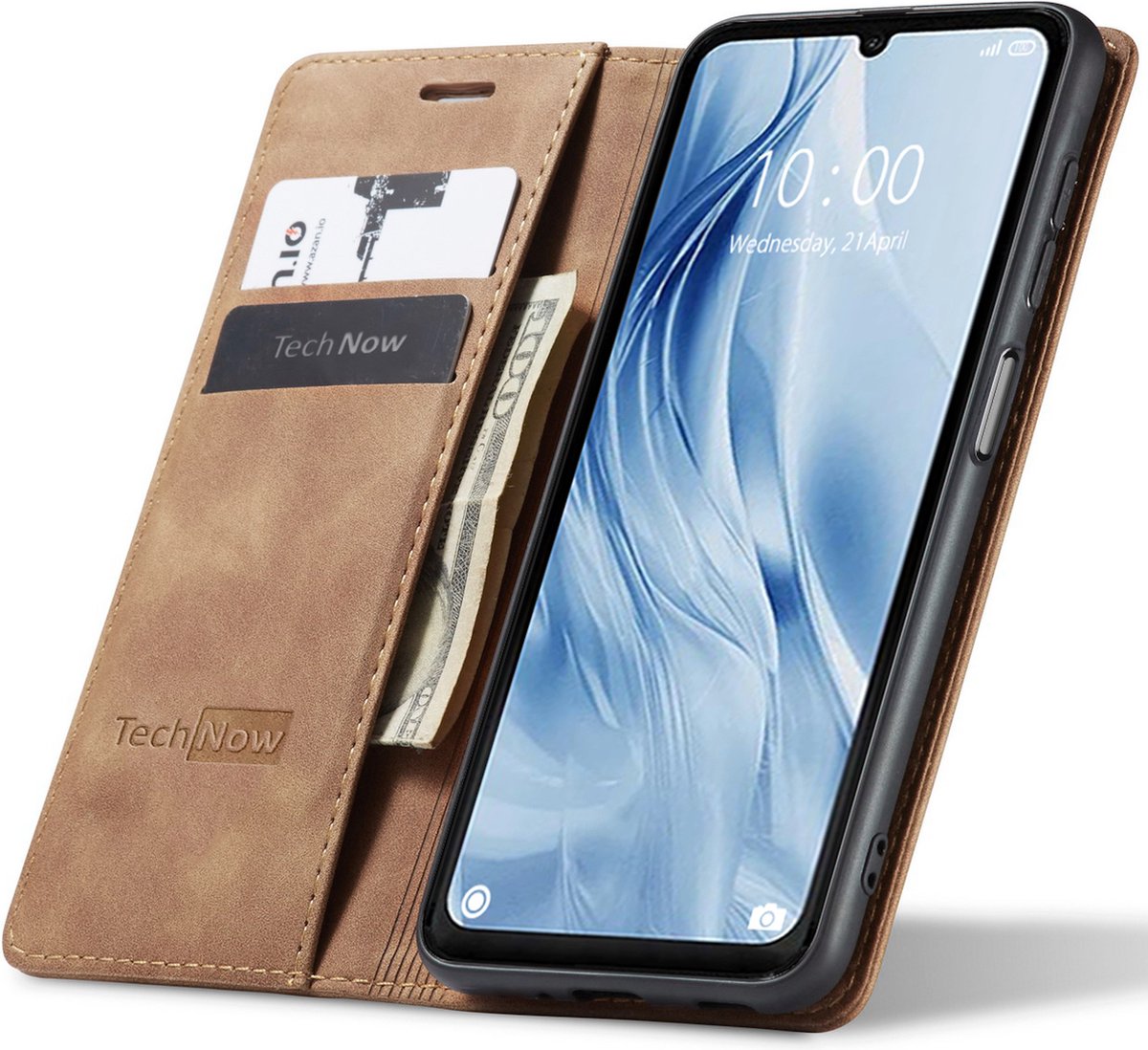 Hoesje geschikt voor Xiaomi Redmi 13C 4G / Poco C65 - Book Case Leer Slimline Bruin