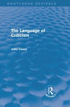 Routledge Revivals-The Language of Criticism (Routledge Revivals)