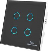 MCO Home 4-Voudige Touchschakelaar Z-Wave Plus Zwart