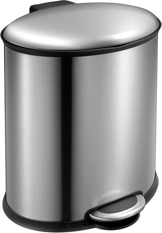 EKO - Ellipse pedaalemmer 20 liter - Stainless steel Plastic - mat RVS - Prullenbak