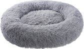 PETSTUFF Hondenkussen - Rond - Fluffy - Wasbaar - Ø 80 cm - Licht Grijs