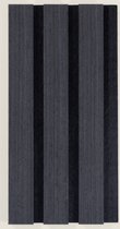 Akoestische wandpaneel - echt houtfineer - 3-zijdig - Geluidsabsorberend - zwart - eiken hout - Sample