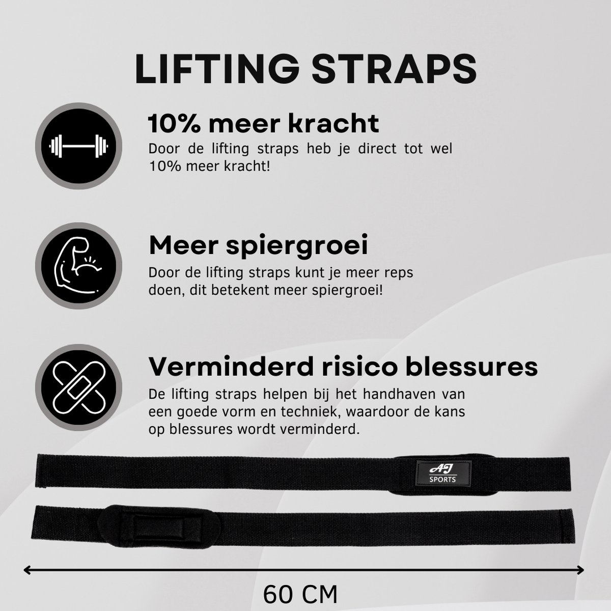 Fitness lifting straps 5