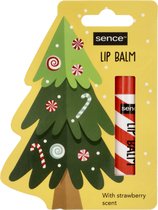 Sence lipbalsem - lippenbalsem kerst winter - kerstboom - xmas - dennenboom - strawberry aardbei - 3,5 gram