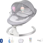 Lunola® Bébé Swing - Balançoire électrique pour bébé - Transat automatique pour votre Bébé - Chaise à bascule jusqu'à 9 kg - Grijs