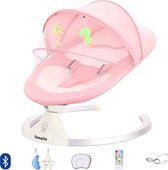 Lunola® Bébé Swing - Balançoire électrique pour bébé - Transat automatique pour votre Bébé - Chaise à bascule jusqu'à 9 kg - Rose