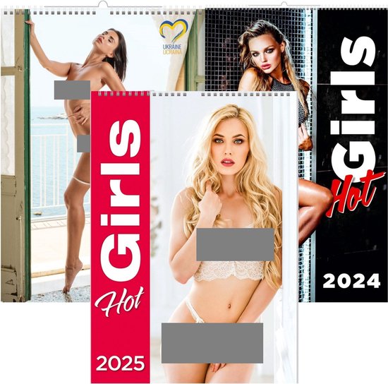 C162-25 Naakt modelkalender 2025 + 2026 en gratis 2024 kalender
