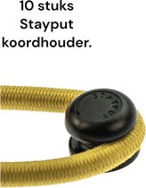 10 stuks- Stayput koordhouders- zwart-Elastiek houders-Dekzeil houders.