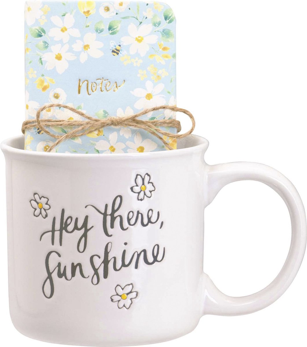 Eccolo gifset - mok 580ml en notitieboekje - Hey there Sunshine - EC-HC102A
