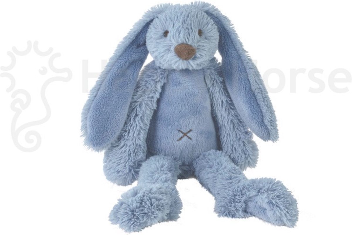 Happy Horse Konijn Richie Knuffel 38cm - Donkerblauw - Baby knuffel — afbeelding 6