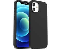 My Case hoesje geschikt voor iPhone 12 / iPhone 12 Pro Zwart Hoesje Siliconen Case Cover - Zwart