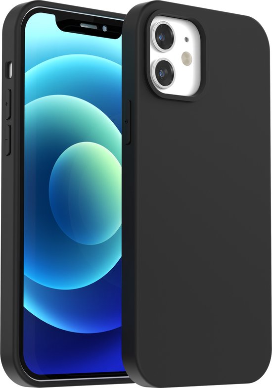 Coque My Case adaptée pour iPhone 12 / iPhone 12 Pro Zwart Case Siliconen Case Cover - Zwart