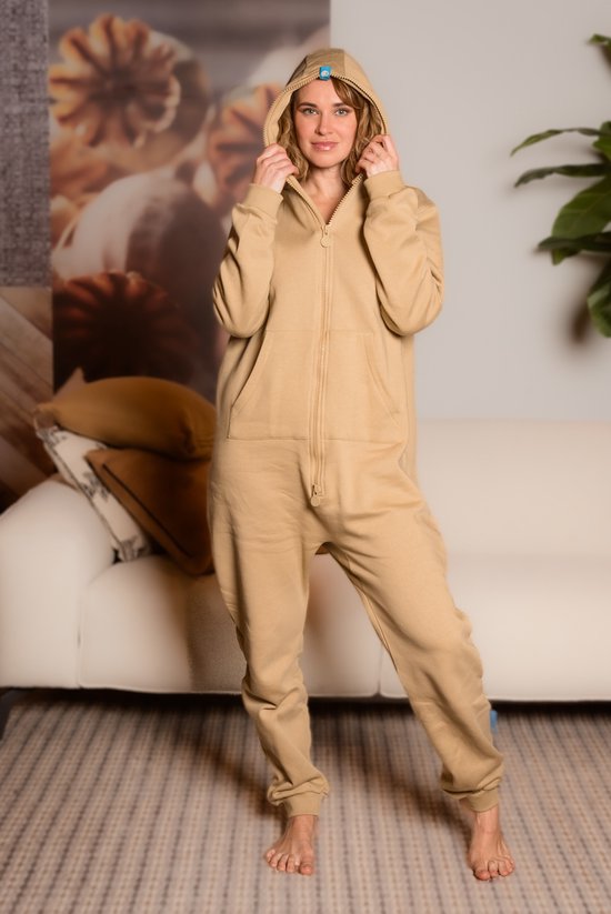 Dames Knuffle Jogging Onesie - Beige - XL