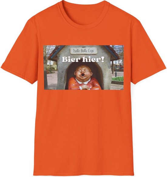 EK MERCH - Bier Hier! - MAAT L (Maat S-2XL beschikbaar) - EK Voetbal 2024 - T shirts - Unisex T-shirt - Oranje shirts - Support Nederland met dit Voetbal shirt