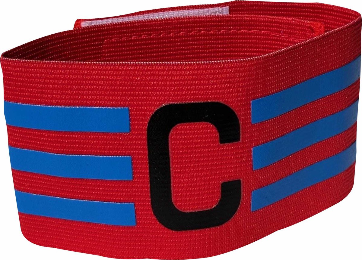 Aanvoerdersband STRIPE - elastisch verstelbaar - rood