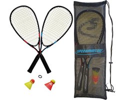 Speedminton START set - origineel - speedbadminton - crossminton - speed badminton set - blauw/rood - 2 duurzame rackets - 2 originele Speedminton Speeders - windring - incl. handige draagtas Speedminton START set - origineel - speedbadminton - crossminton - speed badminton set - blauw/rood - 2 duurzame rackets - 2 originele Speedminton Speeders - windring - incl. handige draagtas