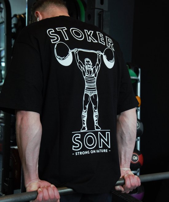Stokerson - T-shirt (Sport) - Surdimensionné - Zwart intemporel - 100% Katoen - Gymwear